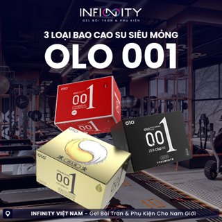   Che Tên  Bao Cao Su OLO 001 Siêu Mỏng 0.01mm Cảm Giác Thật Như Không Bổ Sung Hyaluronic Acid Dưỡng Ẩm 