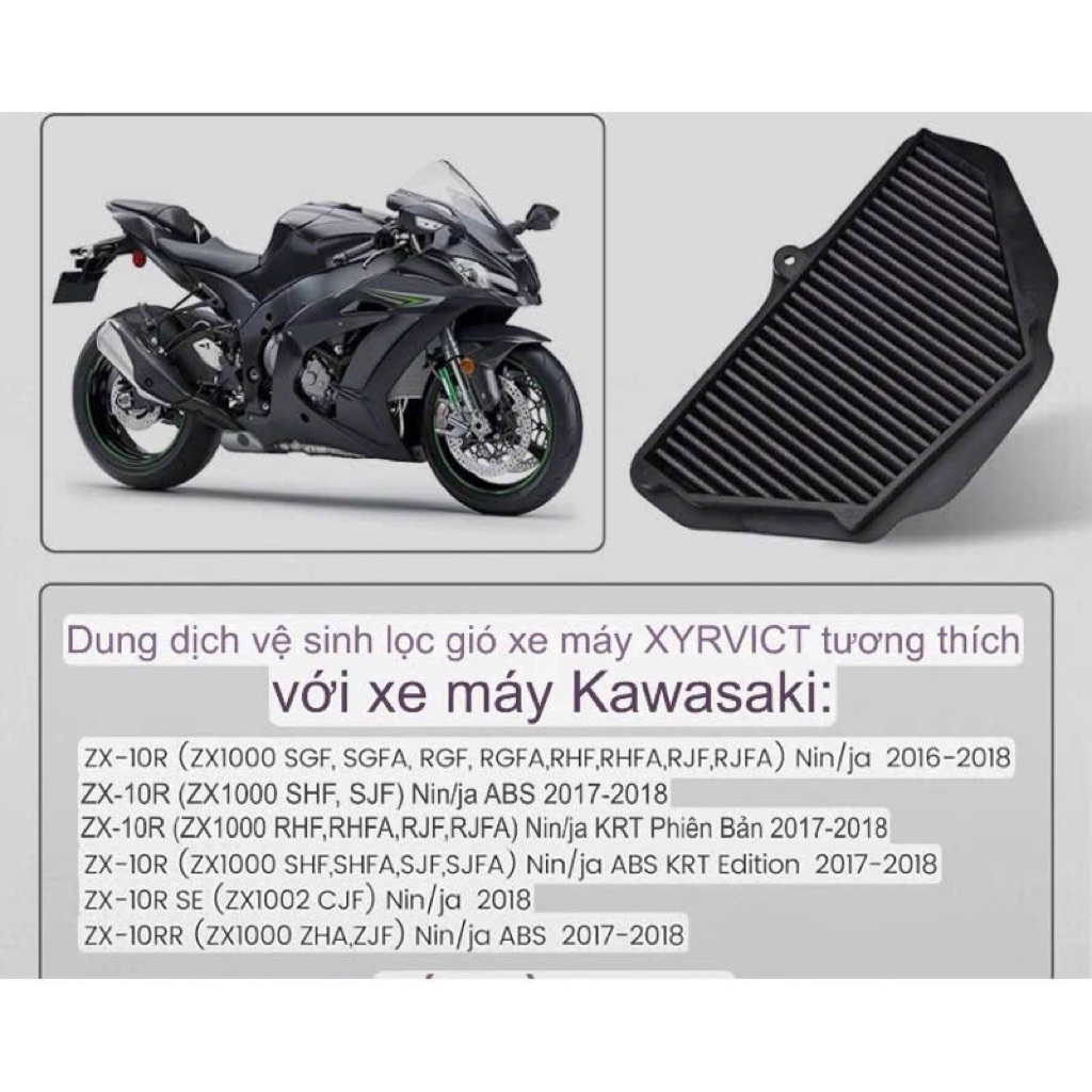 Lọc gió - lọc gió vĩnh cửu  kawasaki zx10r zx10r abs  2011-2020