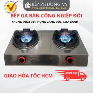   Hỏa Tốc  Bếp ga bán công nghiệp khung inox 304 tiết kiệm ga lửa xanh khè 