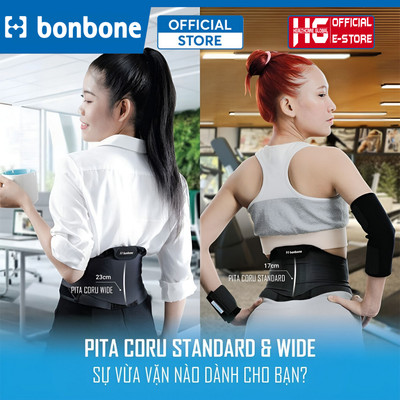 Đai Thắt Lưng Bonbone Pita Coru Standard/Wide | Hỗ Trợ Giảm Đau, Bảo Vệ Cột Sống, Vận Động Thoải Mái