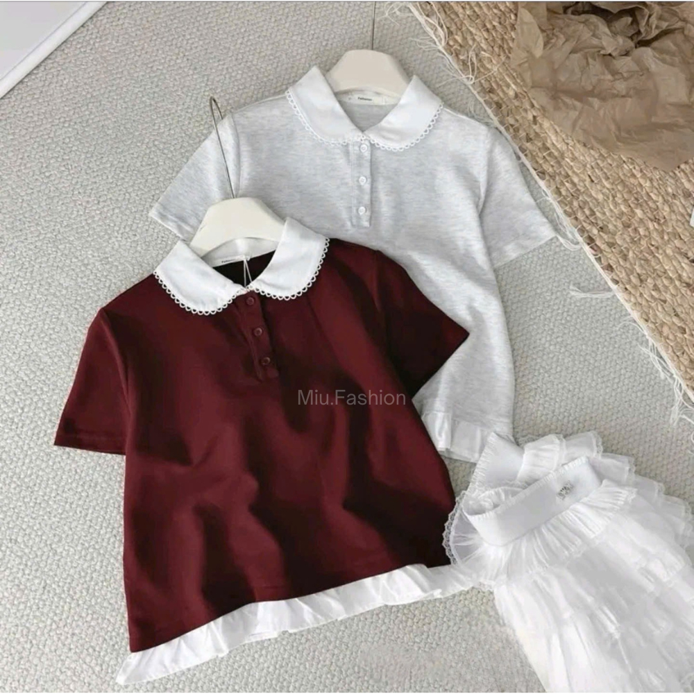 [NEW] Áo thun Polo cổ sen phối viền bèo trẻ trung, năng động, phong cách size 35-80kg | BigBuy360 - bigbuy360.vn