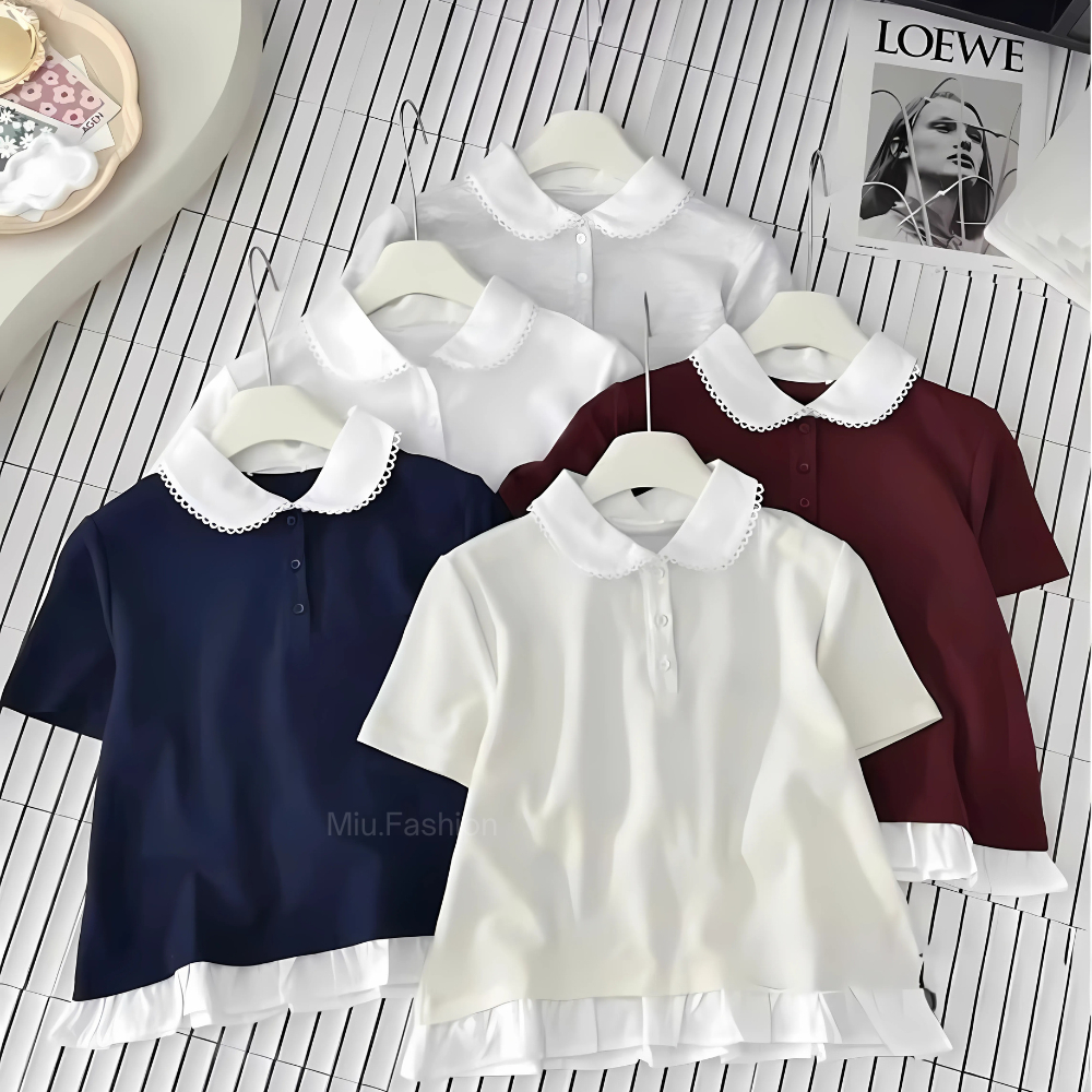 [NEW] Áo thun Polo cổ sen phối viền bèo trẻ trung, năng động, phong cách size 35-80kg | BigBuy360 - bigbuy360.vn