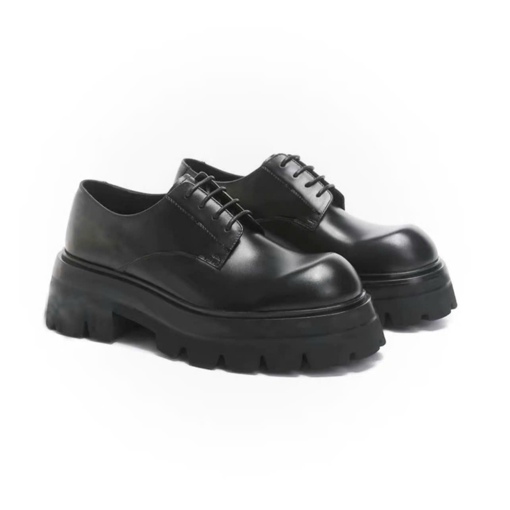 Giày chunky derby đế cao 7cm thời trang đế cao B68