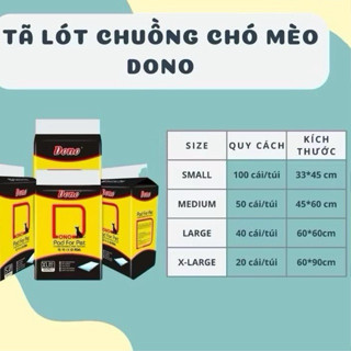 TÃ LÓT CHUỒNG CHÓ MÈO DONO S, M, L, XL