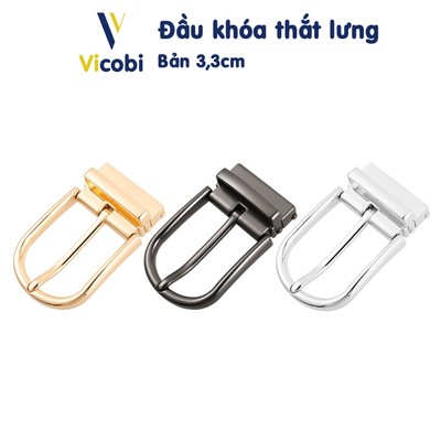 Đầu khóa thắt lưng nam Vicobi B3, mặt dây nịt dành cho dây bản 3,3cm