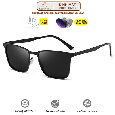 Kính mát nam CRNAIRA WATCH M22 phong cách thời trang sành điệu chống tia UV - phân cực gọng thép
