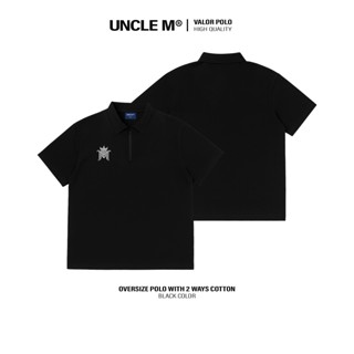 Áo polo zip local brand Uncle M cotton 100% nam nữ Unisex thêu - Valor Polo