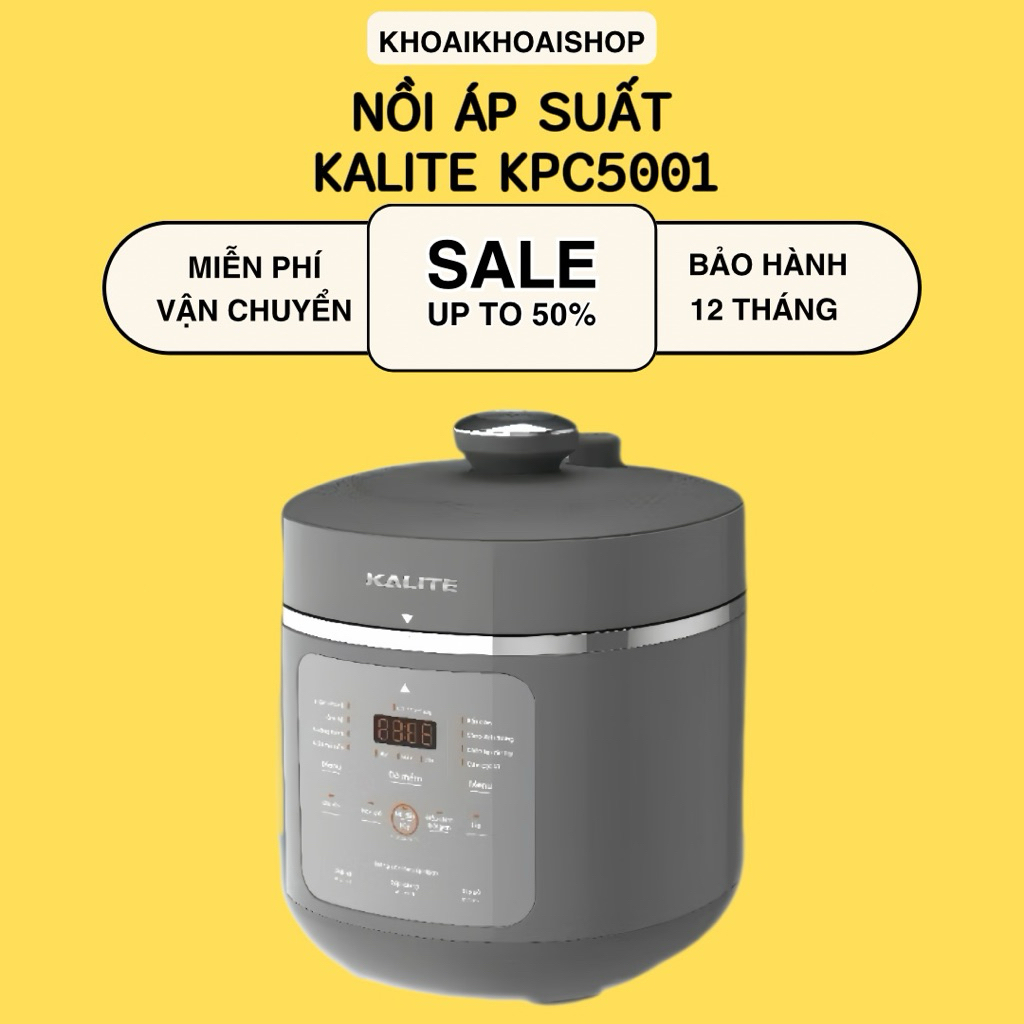 Nồi áp suất đa năng dung tích 5L KALITE KPC5001,Thiết kế nhỏ gọn ,14 tính năng bảo vệ, BH 12 tháng