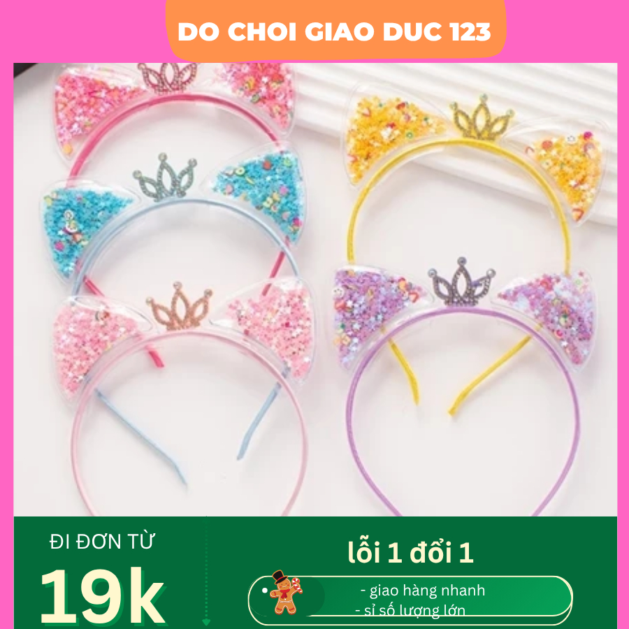 Bờm tóc/Xược tóc  Đính Kim Sa Dễ Thương