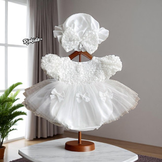 [3-12kg] Body váy công chúa trắng RIOKIDS quần áo cho bé gái sơ sinh đầy tháng thôi nôi BD196