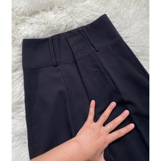 ( M11 Màu Đen) QUẦN TÂY BAGGY 3 NÚT LƯNG SIÊU CAO ( Có bigsize) Vải Tuyết Mưa Xịn Dày Dặn Co Dãn Nhẹ