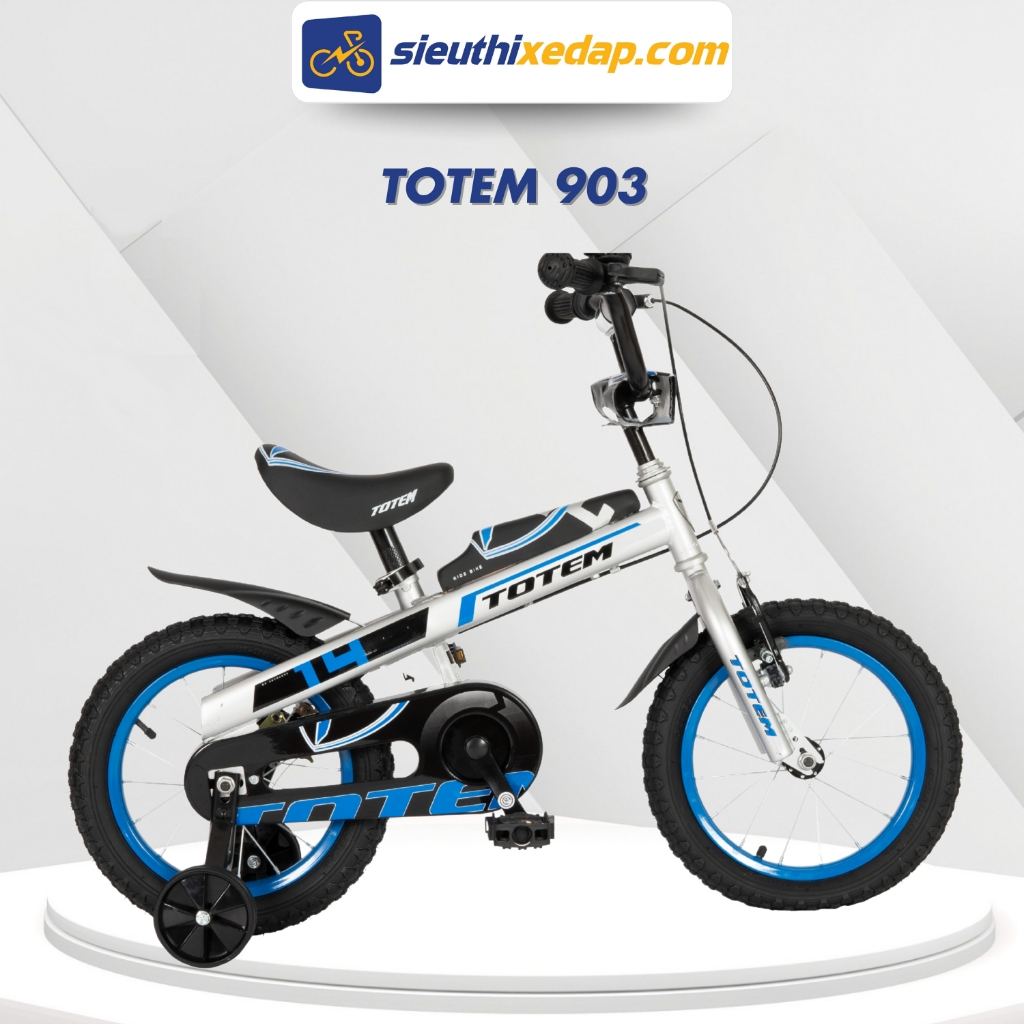 Xe Đạp Trẻ Em Totem 903, Xe Đạp Cho Bé Trai Khung Thép Cao Cấp Có Gắn Bánh Phụ - Siêu Thị Xe Đạp