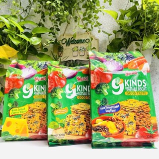 Bánh ăn kiêng 9 loại rau củ Weisiel Hongkong 328gr - Bánh Quy Giòn Ăn Kiêng YMAID Vị Rau Củ Và Phô Mai 288g