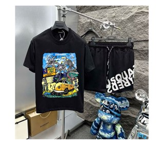 Bộ quần áo DSQ họa tiết cây dừa ôtô Hottrend 2025 - vải cotton cao cấp mềm mịn,thoáng mát