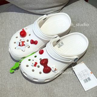 MEOXINHSTUDIO [Ảnh Thật] / Dép Sục Đi Chơi Dễ Đeo Hêllo Kít Ti Đỏ Bling Lấp Lánh, Xinh Đẹp (Form To Lùi 1 Size)