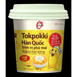 Tokpokki O’Food ăn liền (105gr)chuẩn vị Hàn Quốc,tròn vị phô mai,không cay,thật đơn giản và tiện lợi.
