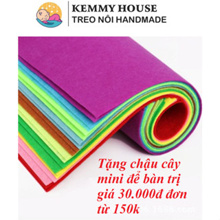 (Rẻ từ 2tấm) khổ 45x45 cm vải nỉ MỀM, vải dạ mềm mầm non làm đồ handmade, đồ chơi nhồi bông