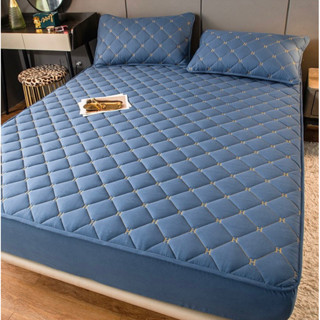 Bộ Ga Giường Trần Bông Phi Lụa Mềm Mịn Cao Cấp, Ga Giường Bọc Đệm Đầy Đủ Kích Thước (Đệm từ 15cm trở xuống)