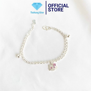Lắc tay mo bi dâu tây , lắc mèo kitty cho bé yêu chuẩn bạc ta -THU HUONG SILVER