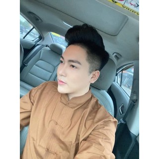 Đồ Lam Đi Chùa Lãnh Tụ Nam nút cây chất vải kate mềm dành cho phật tử
