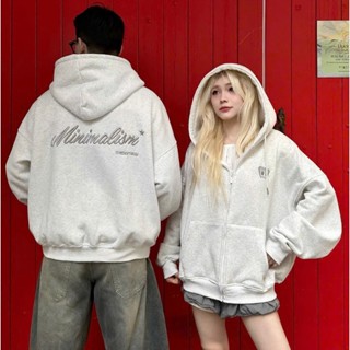 Áo Khoác Hoodie Zip COTTON Thêu Nổi NQ30 BLISS Form Boxy Form Rộng Nam Nữ Unisex