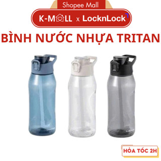 Bình Nước Nhựa Tritan LocknLock One-Touch Sports Bottlen ABF926 Dung Tích 1.05L, Nhiều Màu, Kèm Ống Hút - K-MALL