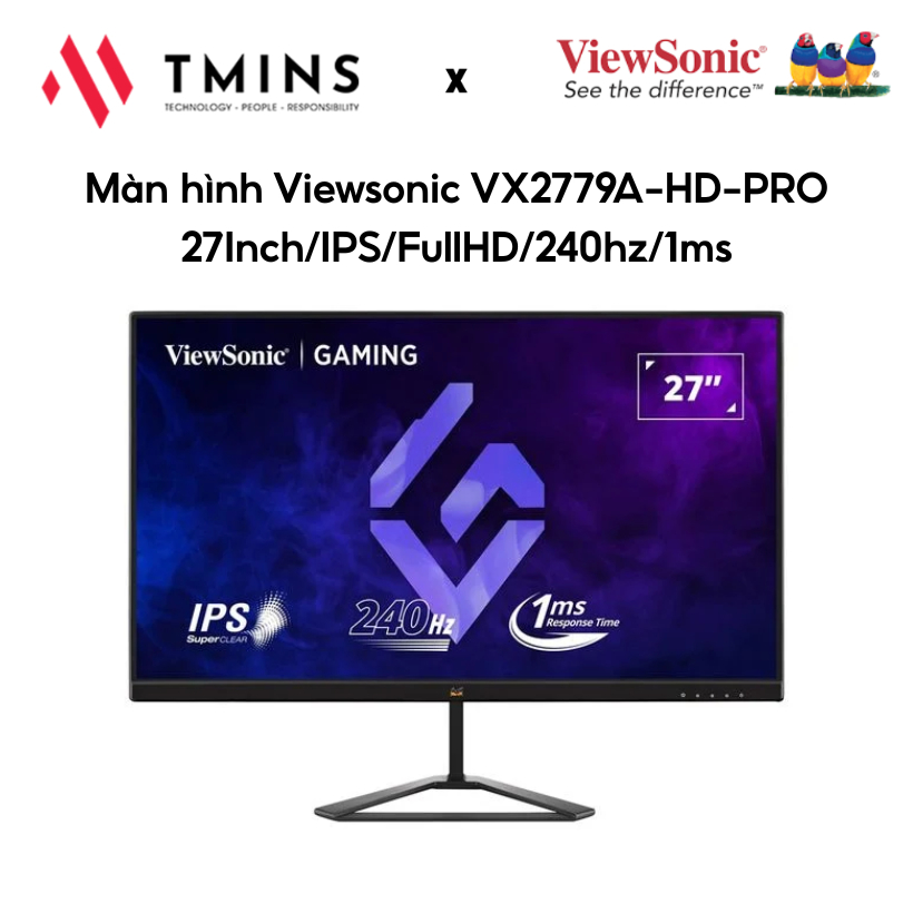 Màn hình Gaming Viewsonic VX2779A-HD-PRO 27" IPS 240Hz 1Ms - Hàng chính hãng