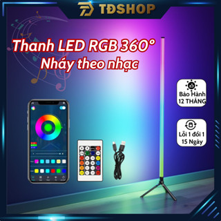 Cây Đèn LED RGB 110cm 360 độ Nháy Theo Nhạc mới nhất. Trang Trí PC & Tivi Và Decor Phòng Cực Kì Đẹp, Có APP, kèm remote