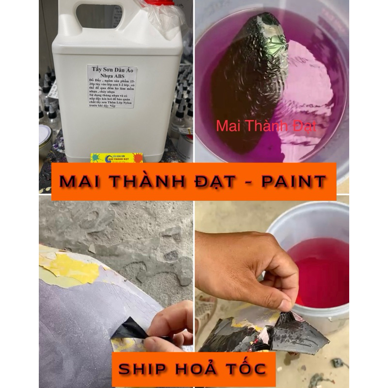 Chất Tẩy Sơn Dạng Ngâm Cho Nhựa ABS ( Sơn Oto Xe Máy ) Bình 5Lit