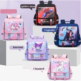 Balo,Cặp Sách Chống Gù Tiểu Học Cho Bé Trai, Bé Gái Lớp 1,Lớp 2,Lớp 3 Siêu nhân, mèo hello kitty