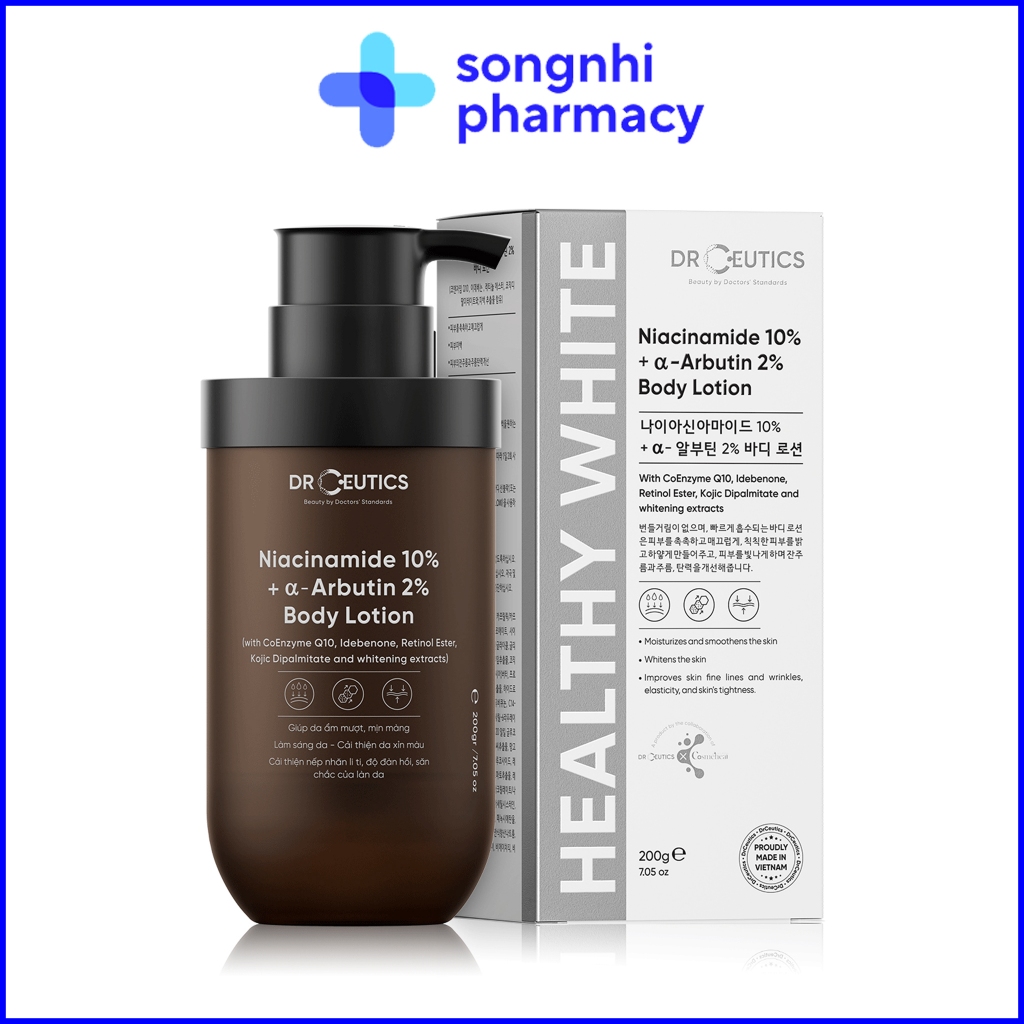 Drceutics Body Lotion- Sữa dưỡng body hỗ trợ sáng da Niacinamide 10%+ Arbutin 2% (200g)