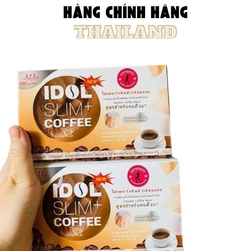 Cà phê giảm cân Idol Slim Coffee X2 Thái Lan 10 gói (chính hãng gói nâu) - Green Store 24H