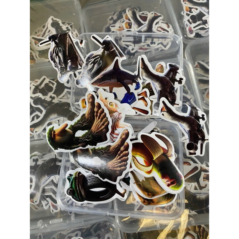 sỉ khay 36 hộp dán sticker brainrot tung tung sahur, bombadilo crocodilo,…..