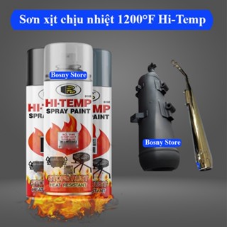  Sơn chống cháy chịu nhiệt đô cao 648 độ C  1200 độ F  Bosny - sơn pô xe sơn lóc máy lò nướng xe máy 