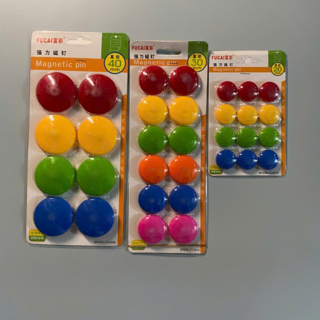 Vỉ 12 Viên Nam Châm Dùng Để Gắn Bảng Từ