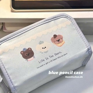 TÚI ĐỰNG BÚT BLUE PENCIL CASE (Hàng loại 1) - Tiệm nhà Chun (Ảnh thật Tiệm tự chụp)