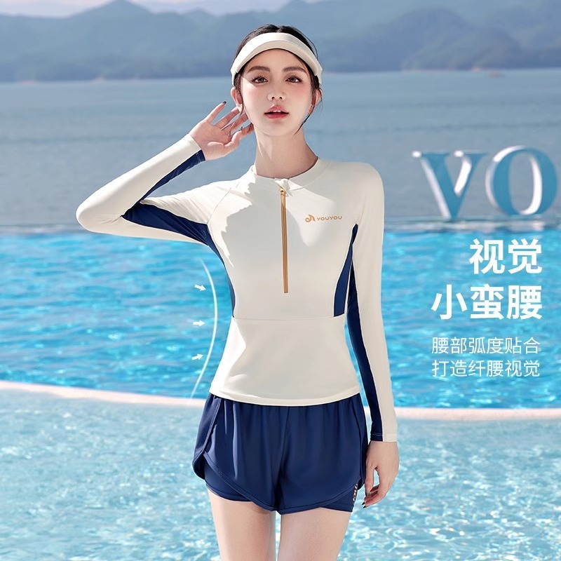 Đồ bơi dài tay quần short dài chống nắng nhiều màu cao cấp | BigBuy360 - bigbuy360.vn