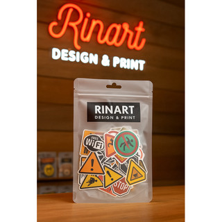 Set 100 sticker Warning cá tính dán trang trí chống thấm nước