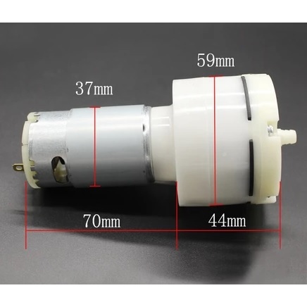 Bơm thổi (hút) oxy bể cá, bơm tách kính + gá, điện áp 12V