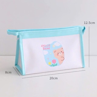 Túi Đựng Bút Tam Giác Da PU Mềm Mịn Kẻ Caro Size Lớn Hot Trend Cute Bóp Viết Chống Nước
