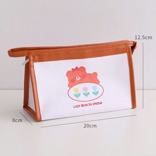 Túi Đựng Bút Tam Giác Da PU Mềm Mịn Kẻ Caro Size Lớn Hot Trend Cute Bóp Viết Chống Nước