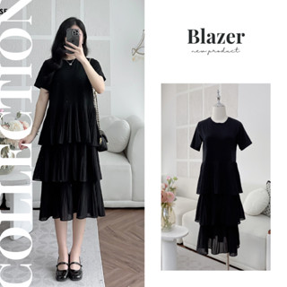 Váy bầu đuôi cá dáng dài mùa hè , đầm bầu công sở thiết kế chất thun phối tầng cách điệu che khuyết điểm cực tốt