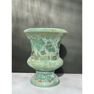 [ MAY ] Chậu Đất Nung Cúp Men Sôi Lớn Miệng 23cm x Cao 28cm - Trồng Xương Rồng , Sen Đá...