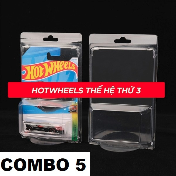 Combo 5 hộp bảo vệ nhựa Pvc đựng mô hình xe Hot Wheels tỉ lệ 1:64 PVC001 - Protect Card