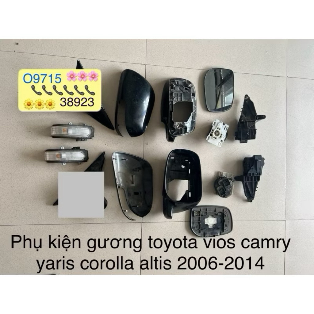 Phụ kiện gương toyota vios camry yaris corolla altis 2006-2014