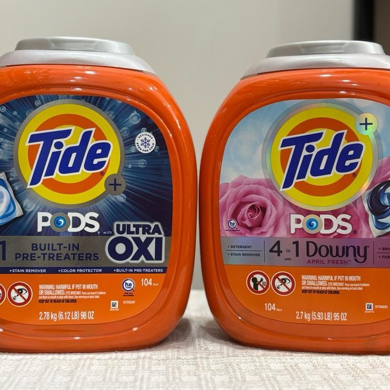 Viên Giặt Tide Pods Mỹ 104–152 Viên – Tide Oxi / Downy April Fresh / Free & Gentle – Giặt Sạch Sâu, 