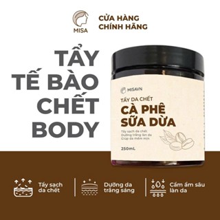 Bột Tẩy Tế Bào Chết Cafe Sữa Dừa MISA Dùng Cho Body Hũ Mới Cao Cấp