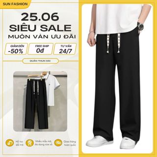 Quần thun nam nữ SUN S8 MÀU ĐEN Cotton dày dặn co giãn basic dễ phối đồ thoải mái, năng động