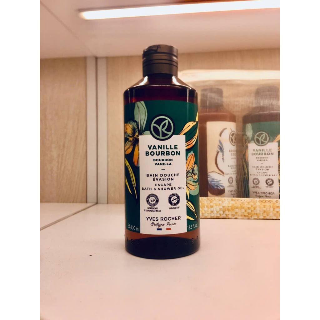 {Date 2026} - Gel tắm Yves Rocher hương Vani BOURBON VANILLA BATH AND SHOWER GEL 400ML