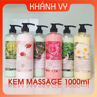[SIÊU SALE] 1000ml KEM MASSAGE CÁC LOẠI, dùng cho mặt và body, dưỡng ẩm, căng bóng da, kem mát xa.